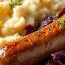 Bratwurst Rotkraut Kartoffelpüree